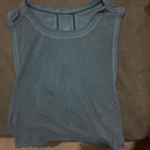 LULULEMON WASHED NAVY BLUE TANK, SIZE 10, DECENT CONDITION